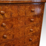 Victorian burr walnut chest of drawers - Image 6