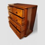 Victorian Burr Walnut Chest of Drawers – Elegant Antique Storage with Hidden Plinth Drawer - Image 4