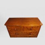 Victorian Burr Walnut Chest of Drawers – Elegant Antique Storage with Hidden Plinth Drawer - Image 2
