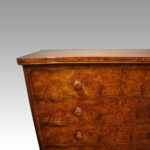 Victorian burr walnut chest of drawers - Image 4