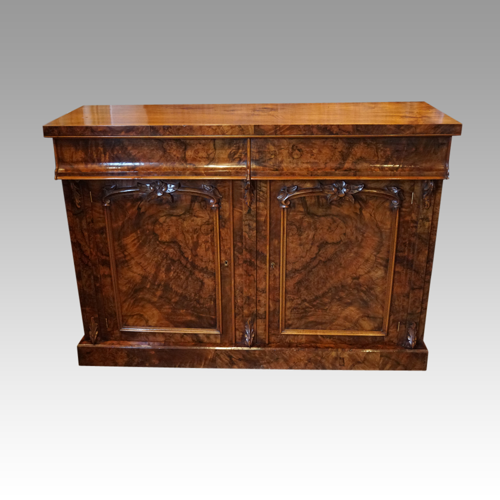 Victorian-burr-walnut-chiffonier-sideboard.jpg Victorian burr walnut chiffonier sideboard - Image 1