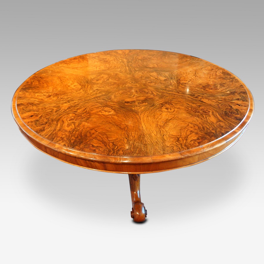 Victorian-burr-walnut-circular-dining-table-1.jpg Victorian burr walnut circular dining table - Image 1