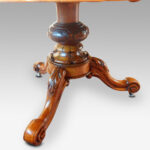 Victorian burr walnut circular dining table - Image 4