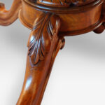 Victorian burr walnut circular dining table - Image 6