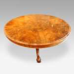 Victorian burr walnut circular dining table - Image 7
