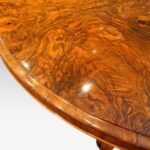 Victorian burr walnut circular dining table - Image 8