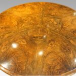 Victorian burr walnut circular dining table - Image 9