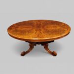 Victorian burr walnut oval coffee table