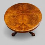 Victorian burr walnut oval coffee table - Image 7