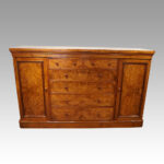 Victorian burr walnut dwarf housekeepers cupboard