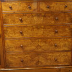 Victorian burr walnut dwarf housekeepers cupboard - Image 3