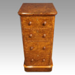 Victorian burr walnut pedestal chest