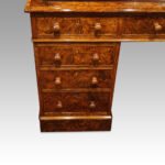 Victorian burr walnut pedestal desk - Image 2