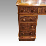 Victorian burr walnut pedestal desk - Image 10