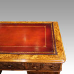 Victorian burr walnut pedestal desk - Image 9