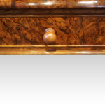 Victorian burr walnut pedestal desk - Image 8