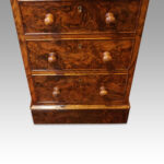 Victorian burr walnut pedestal desk - Image 7