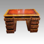 Victorian burr walnut pedestal desk - Image 5