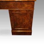 Victorian burr walnut pedestal desk - Image 5