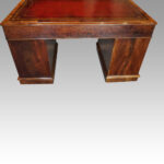 Victorian burr walnut pedestal desk - Image 8