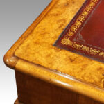 Victorian burr walnut pedestal desk - Image 3