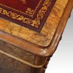 Victorian burr walnut pedestal desk - Image 4