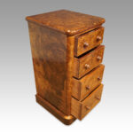 Victorian burr walnut pedestal chest - Image 2