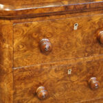 Victorian burr walnut pedestal chest - Image 3