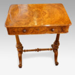 Victorian burr walnut side table - Image 5