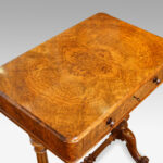 Victorian burr walnut side table - Image 2