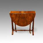 Victorian burr walnut small Sutherland table - Image 2