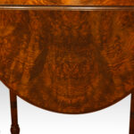 Victorian burr walnut small Sutherland table - Image 6