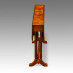 Victorian burr walnut small Sutherland table - Image 5