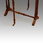Victorian burr walnut small Sutherland table - Image 3