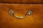 Victorian buttoned leather ottoman - Image 6