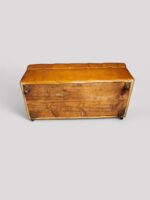 Victorian buttoned leather ottoman - Image 7