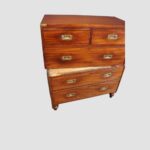 Victorian teak campaign chest - Image 2