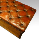 Victorian leather camphorwood ottoman - Image 7