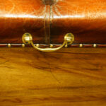 Victorian leather camphorwood ottoman - Image 4