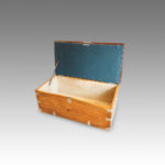 Victorian camphorwood and leather ottoman - Image 3