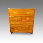 Victorian camphorwood brass bound campaign chest