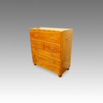 Victorian camphorwood brass bound campaign chest - Image 12
