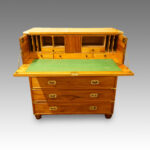 Victorian camphorwood brass bound campaign chest - Image 2