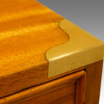 Victorian camphorwood brass bound campaign chest - Image 5