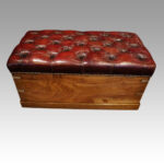 Victorian camphorwood ottoman - Image 8