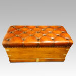 Victorian camphorwood ottoman - Image 2