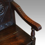 Victorian carved oak settle - Image 7