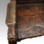 Antique carved oak throne chair - Image 3