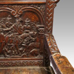 Antique carved oak throne chair - Image 7