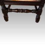 Antique carved oak throne chair - Image 8